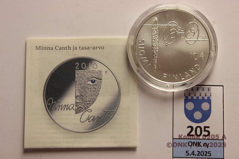 k-0205-a.jpg - Kohde 205, lhthinta: 12 € / myyntihinta: 18 € 10 € 2010 Ag, BU, Canth, kaps, tod, kunto: 9