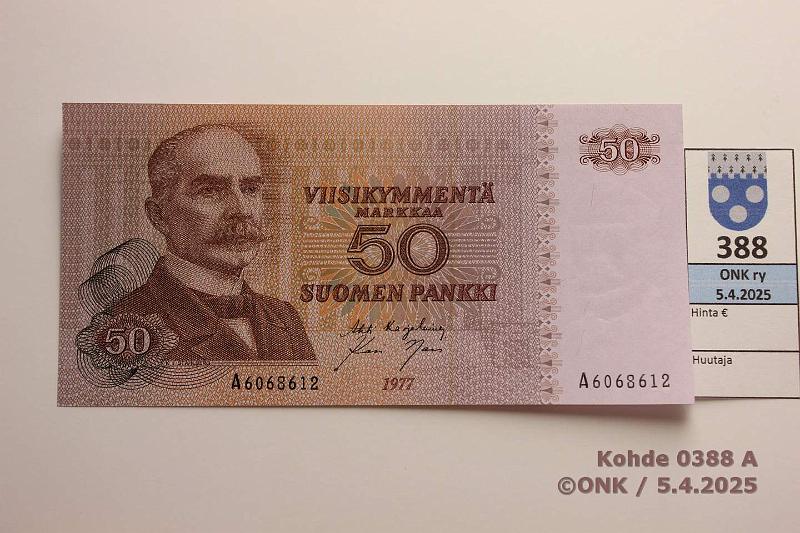 k-0388-a.jpg - Kohde 388, lhthinta: 18 € / myyntihinta: 18 € 50 mk 1977 SNY 171.1.1 A6068612 KA I-Nar, kunto: 9