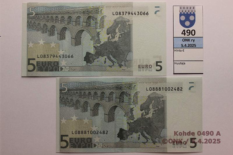k-0490-a.jpg - Kohde 490 (kuva 1/2), lhthinta: 15 € / ei tarjouksia Suomi (2) 1/2/L/E1 L08379443066, L08881002482 Tri E001, tilausert 83 + 88, L088 pienehk sn:o, kunto: 9