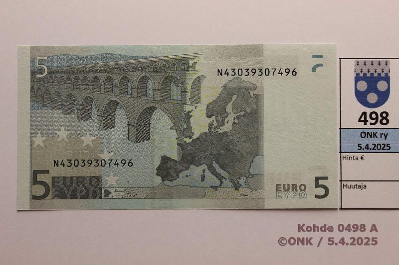 k-0498-a.jpg - Kohde 498, lhthinta: 15 € / ei tarjouksia Itvalta 1/1/N/F3 N43039307496 Dui F003 C4, variantti A, kunto: 9