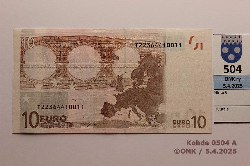 k-0504-a.jpg - Kohde 504, lhthinta: 18 € / ei tarjouksia Irlanti 2/1/T/K3 T22364410011 Dui K003 D4, leikkurin tekem kantti ylreunassa, kunto: 9