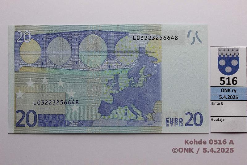 k-0516-a.jpg - Kohde 516, lhthinta: 40 € / ei tarjouksia Suomi 3/1/L/D1 L03223256648 Dui D001 B4, kunto: 9