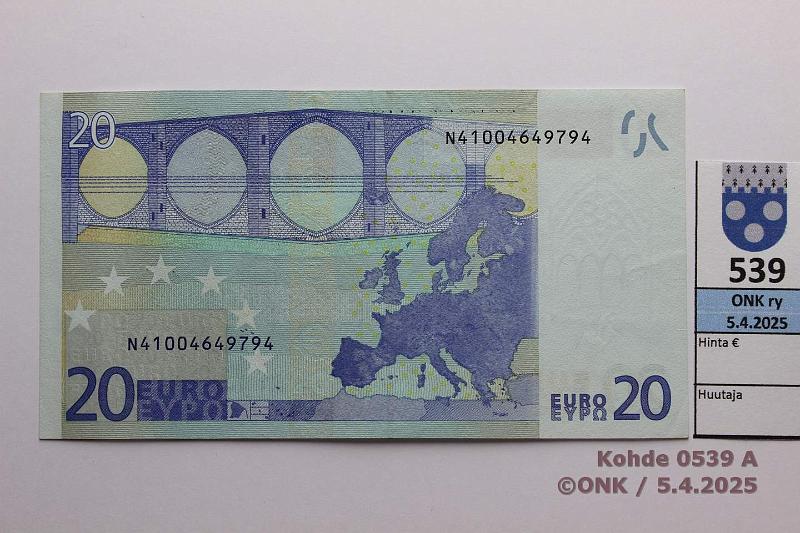 k-0539-a.jpg - Kohde 539 (kuva 1/2), lhthinta: 50 € / myyntihinta: 50 € Itvalta 3/1/N/F1 N41004649794 Dui F001 A4, kunto: 7