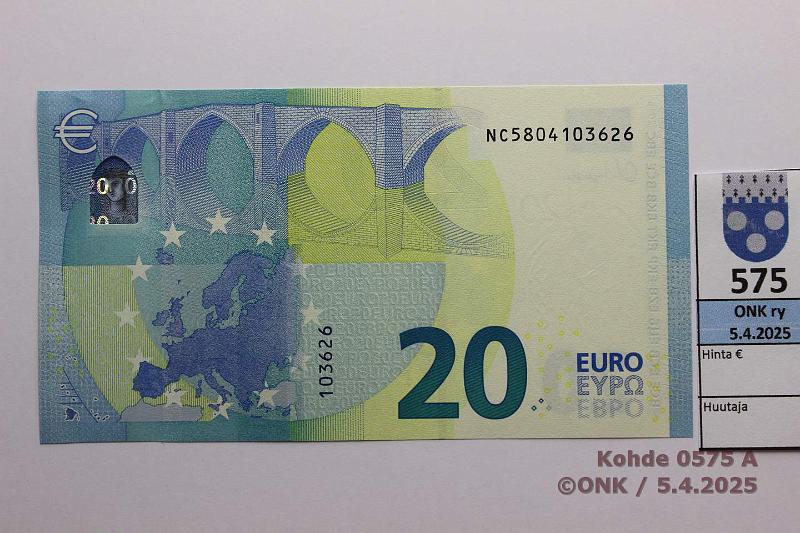 k-0575-a.jpg - Kohde 575 (kuva 1/2), lhthinta: 40 € / ei tarjouksia Itvalta 3/4/N9 NC5804103626 Lag N009 H5, kunto: 9