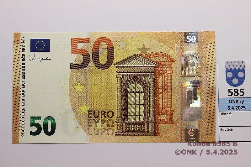 k-0585-b.jpg - Kohde 585 (kuva 2/2), lhthinta: 65 € / myyntihinta: 65 € Italia 4/4/S51 SH2134477501 Lag S051 B3, uusi kirjain, kunto: 9