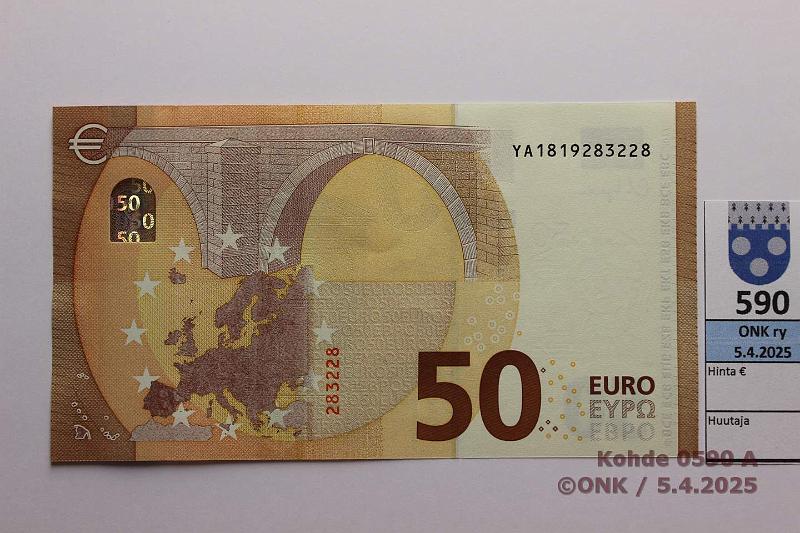 k-0590-a.jpg - Kohde 590, lhthinta: 68 € / myyntihinta: 82 € Kreikka 4/4/Y4 YA1819283228 Lag Y004 H5, laskurin jlki, kunto: 9