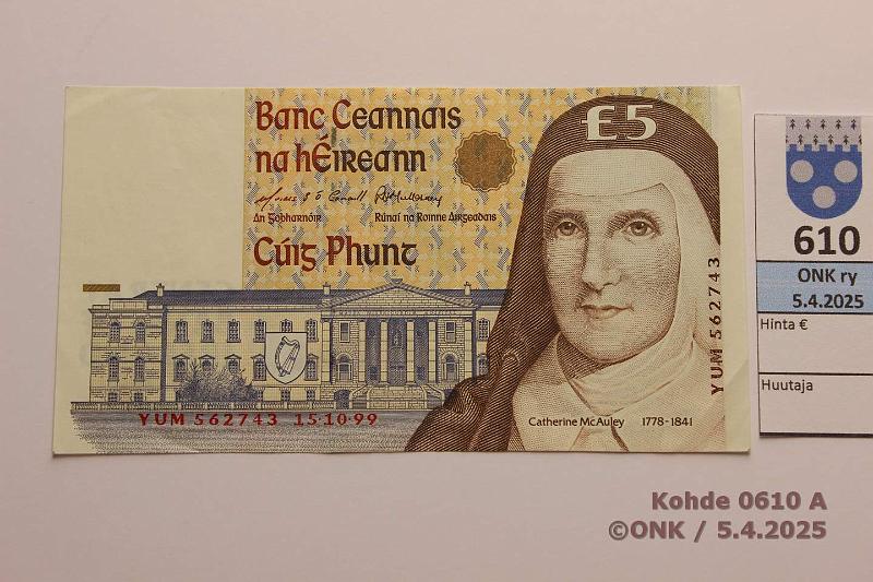 k-0610-a.jpg - Kohde 610 (kuva 1/2), lhthinta: 5 € / myyntihinta: 15 € Irlanti 5  1999 P#75, kunto: 6