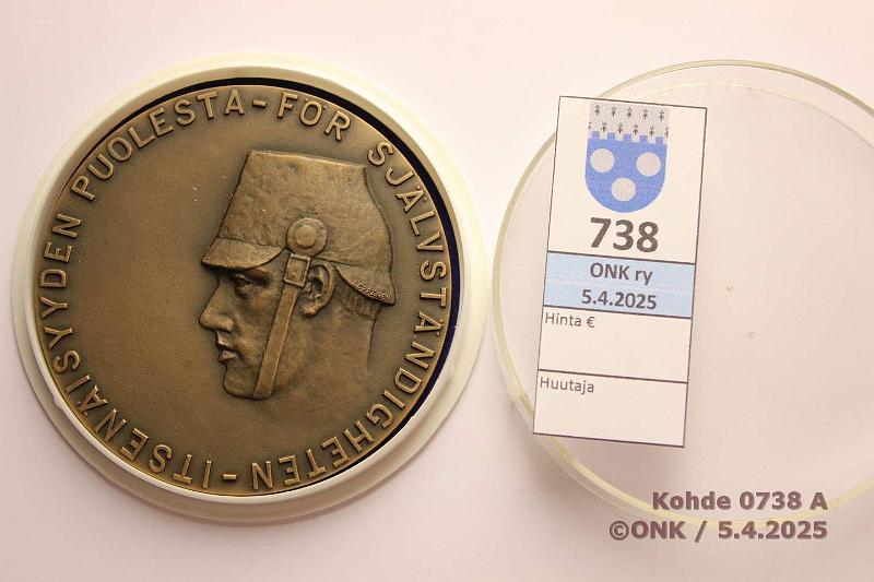 k-0738-a.jpg - Kohde 738, lhthinta: 5 € / myyntihinta: 5 € Leppnen Itsenisyyden puolesta - Fr sjlvstndigheten, Kultateollisuus, kotelo, kunto: 9