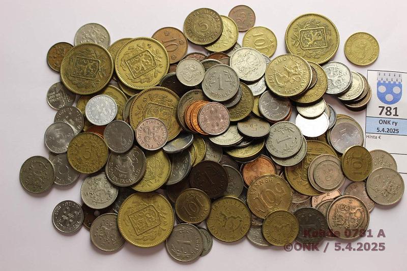 k-0781-a.jpg - Kohde 781, lhthinta: 5 € / myyntihinta: 11 € Suomi 570 g 1920-70-luvut 1p - 50mk, kunto: 3-9