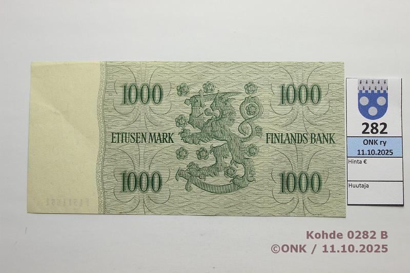 k-0282-b.jpg - Kohde 282 (kuva 2/2), lhthinta: 50 € / ei tarjouksia 1000 mk 1955 SNY 200.1.1 F1511651 SIM-AAs, vl1, kunto: 6