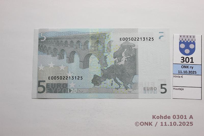 k-0301-a.jpg - Kohde 301 (kuva 1/2), lhthinta: 9 € / ei tarjouksia Slovakia 1/2/E/E10 E00502213125 E010 D4 Tri, kunto: 9
