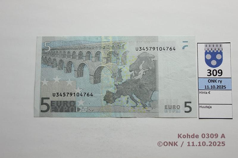 k-0309-a.jpg - Kohde 309, lhthinta: 50 € / ei tarjouksia Ranska 1/2/U/L22 U34579104764 L022 D4 Tri, tyyppi 1, var B, kunto: 5