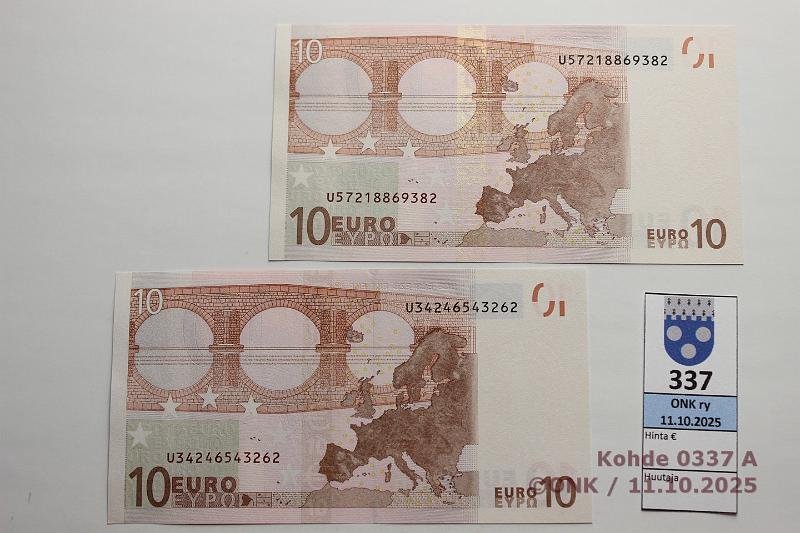 k-0337-a.jpg - Kohde 337, lhthinta: 44 € / ei tarjouksia Ranska (2) 2/2/U/L41,42 U57218869382 L041 A4 Tri, U34246543262 L042 B1 Tri, painuma, kunto: 9