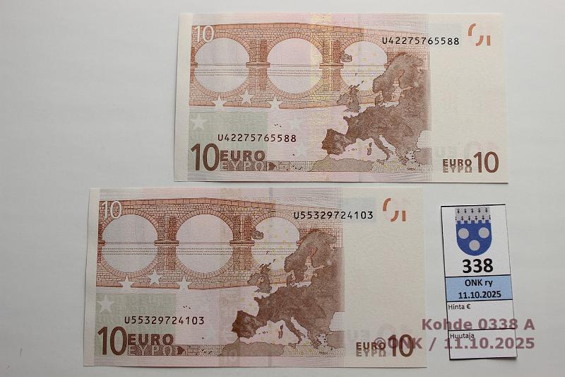 k-0338-a.jpg - Kohde 338, lhthinta: 44 € / ei tarjouksia Ranska (2) 2/2/U/L43,44 U42275765588 L043 B2 Tri, painuma, U55329724103 L044 G3 Tri, kunto: 9