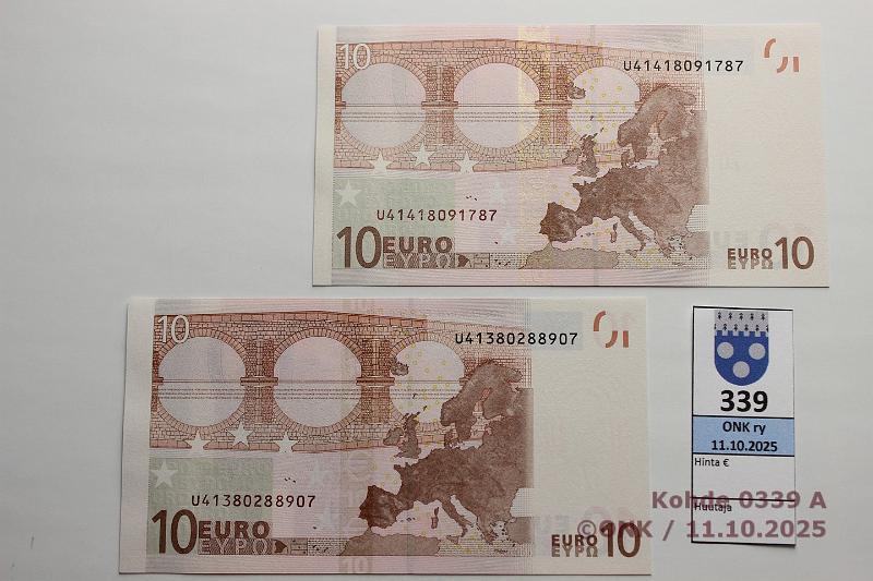 k-0339-a.jpg - Kohde 339, lhthinta: 44 € / myyntihinta: 44 € Ranska (2) 2/2/U/L46,47 U41380288907 L046 A2 Tri, U41418091787 L047 A2 Tri, kunto: 9