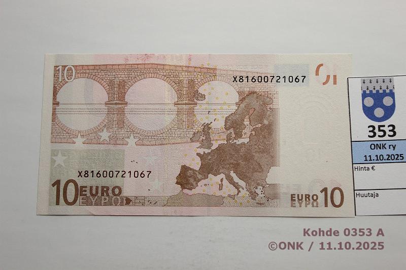 k-0353-a.jpg - Kohde 353 (kuva 1/2), lhthinta: 15 € / ei tarjouksia Saksa 2/3/X/E8 X81600721067 E008 G5 Dra, painovritarttuma, kunto: 8