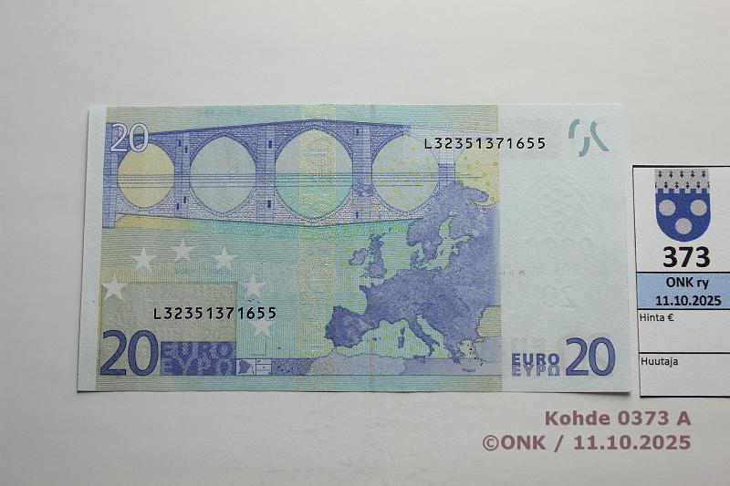 k-0373-a.jpg - Kohde 373, lhthinta: 28 € / myyntihinta: 28 € Suomi 3/2/L/G11 L32351371655 G011 E2 Tri, prsstty, kunto: 7
