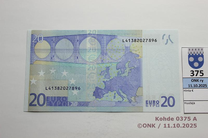 k-0375-a.jpg - Kohde 375, l�ht�hinta: 40 &euro; / myyntihinta: 40 &euro; Suomi 3/3/L/R25 L41382027896 R025 B3 Dra, kunto: 9