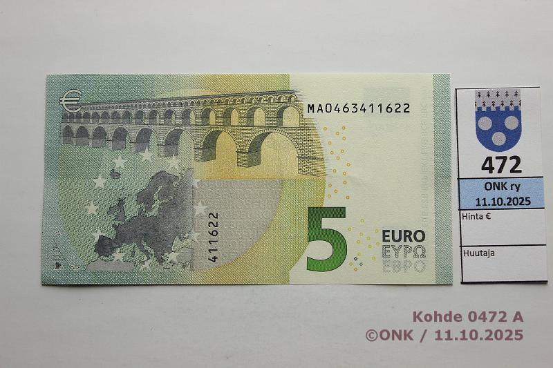k-0472-a.jpg - Kohde 472 (kuva 1/2), lhthinta: 8 € / ei tarjouksia Portugali 1/3/M2 MA0463411622 M002 D2 Dra, painuma, kunto: 8