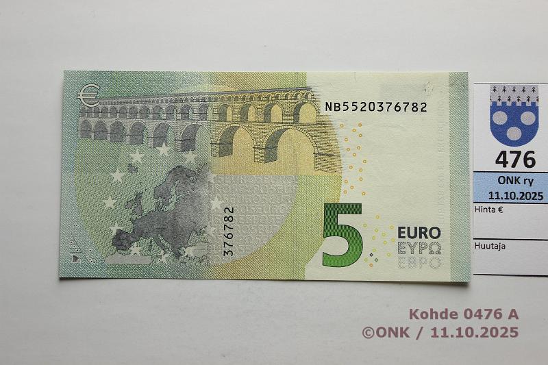 k-0476-a.jpg - Kohde 476, lhthinta: 20 € / ei tarjouksia Itvalta 1/3/N19 NB5520376782 N019 E5 Dra, matta, prep, kunto: 6