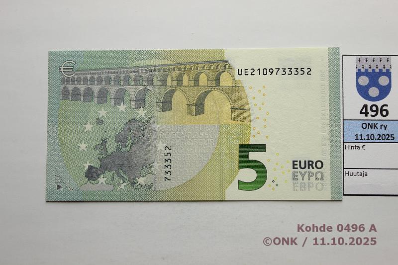 k-0496-a.jpg - Kohde 496, lhthinta: 8 € / ei tarjouksia Ranska 1/3/U5 UE2109733352 U005 C5 Dra, kunto: 9