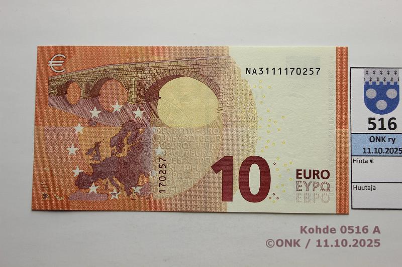 k-0516-a.jpg - Kohde 516, lhthinta: 14 € / myyntihinta: 14 € Itvalta 2/3/N2 NA3111170257 N002 A3 Dra, kunto: 9