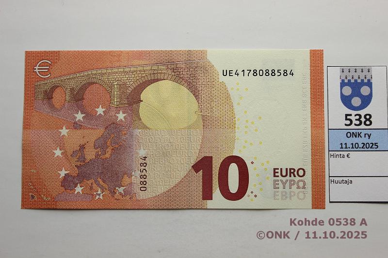 k-0538-a.jpg - Kohde 538, lhthinta: 14 € / ei tarjouksia Ranska 2/3/U8 UE4178088584 U008 I5 Dra, kunto: 9