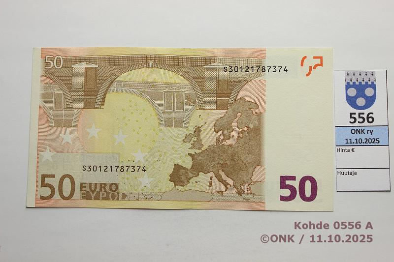 k-0556-a.jpg - Kohde 556 (kuva 1/3), lhthinta: 300 € / ei tarjouksia Italia 50 € 4/2/S/J51 S30121787374 J051 A1 Tri, 100 € turvalanka, kunto: 9