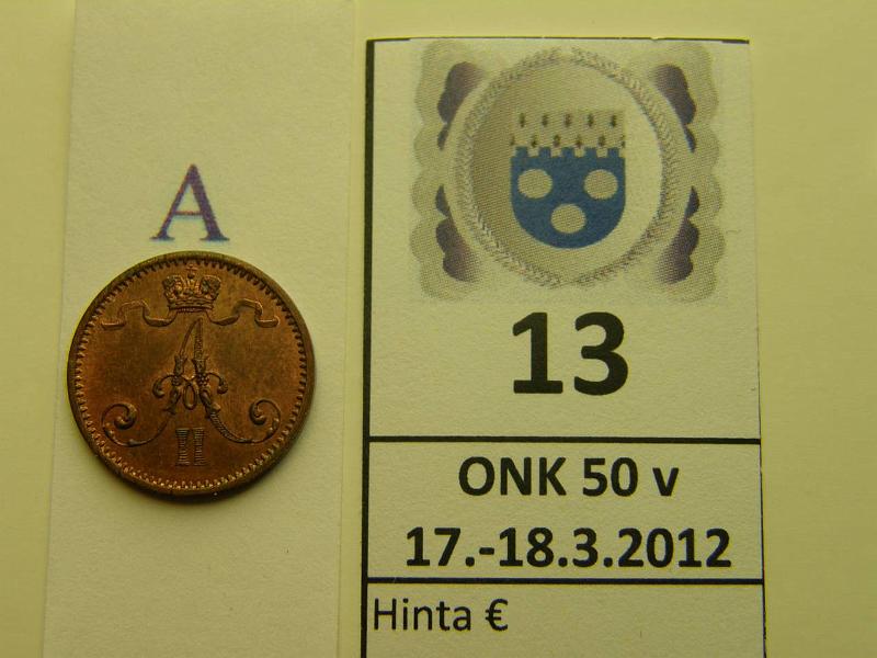 k-0013-a.jpg - Kohde 13 (kuva 1/2), l�ht�hinta: 180 &euro; 1 p 1873 leimakiiltoinen, ter�v� meisti, hieman tummentumaa, erit. kaunis!, kunto: 8
