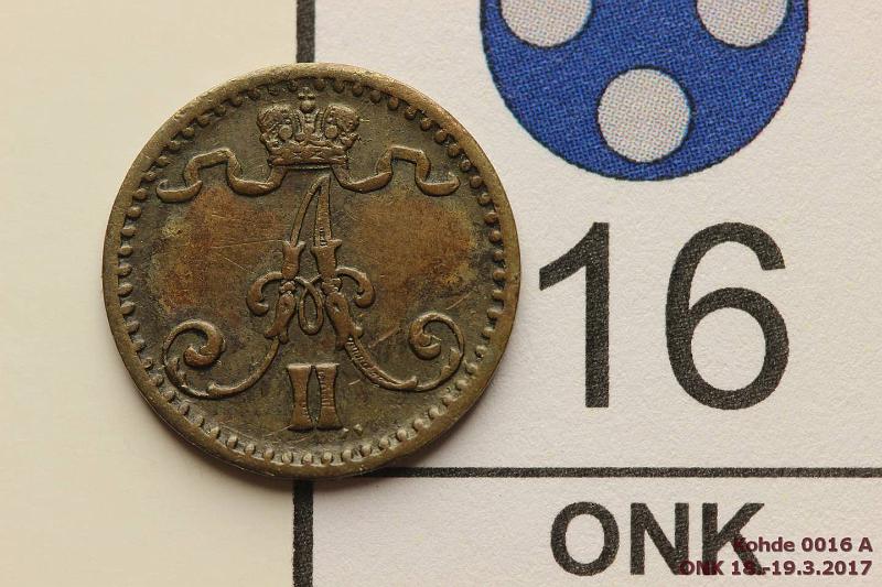 k-0016-a.jpg - Kohde 16 (kuva 1/2), l�ht�hinta: 20 &euro; / myyntihinta: 30 &euro; 1 p 1871 SNY 7.1, eprv, kunto: 5